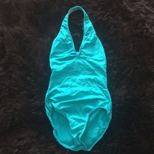 Turquoise petite adult motionwear leotard